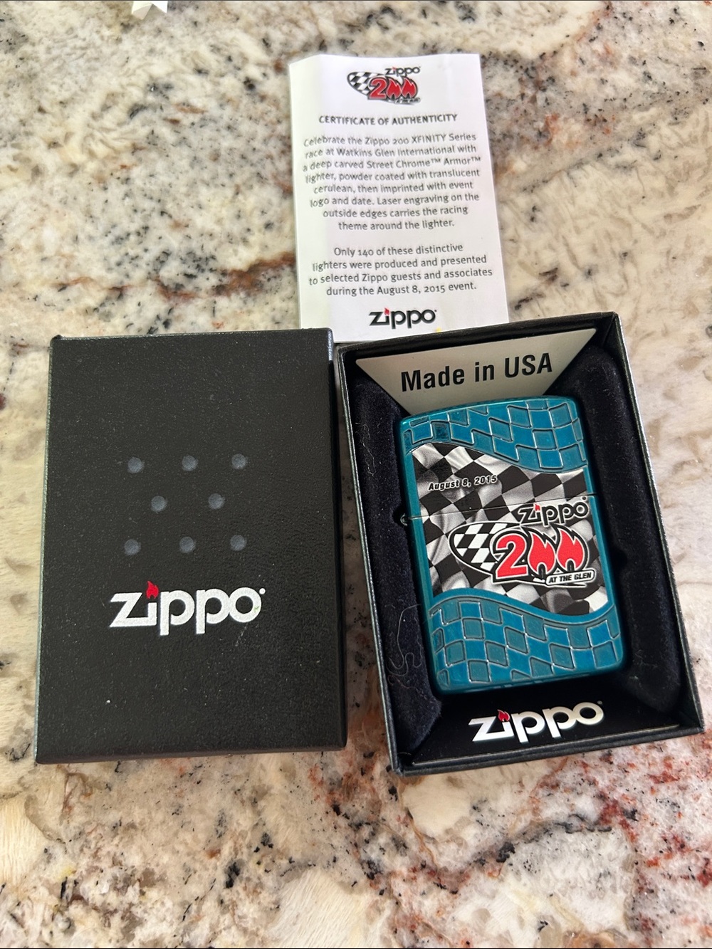 Teal Racing Series Windproof Zippo Lighter - Teal. 200 at the Glen